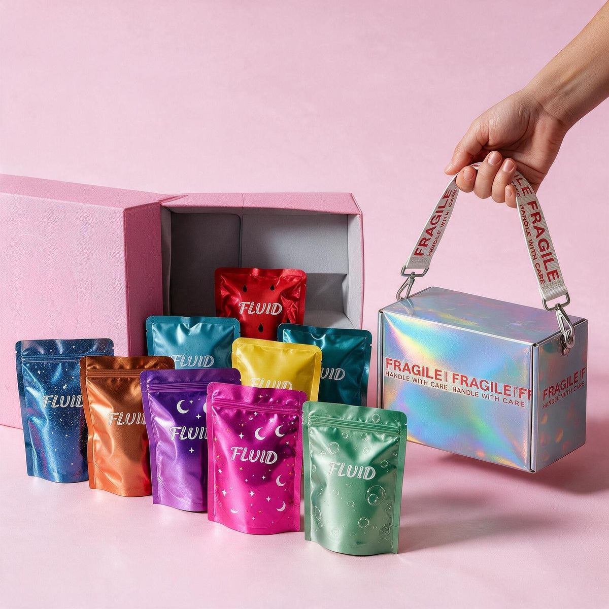 FLUID pouches in every colour